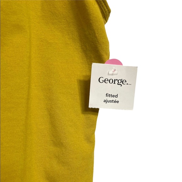 XL•GEORGE•NWT•MUSTARD YELLOW /OLIVE TONE FITTED BASIC CAMI• - Picture 2 of 4